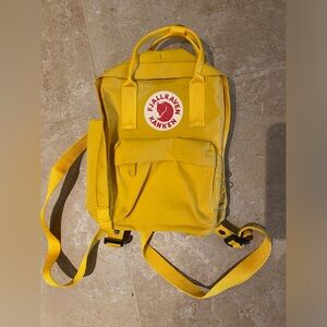 fjallraven kanken backpack mini warm yellow new!
